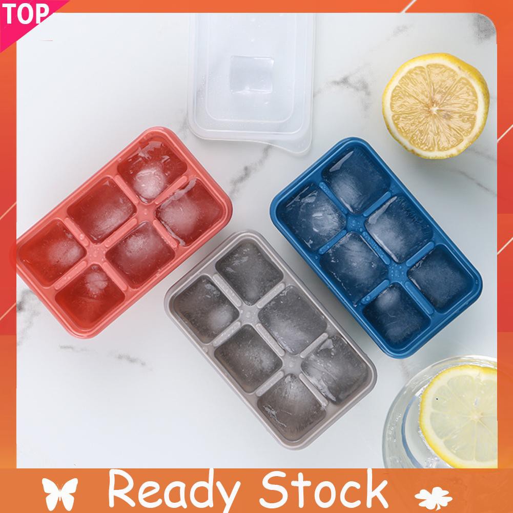 Soft Bottom Ice Cube Mold with Lid Silicone Ice Tray Mould DIY Homemade Jelly Mould