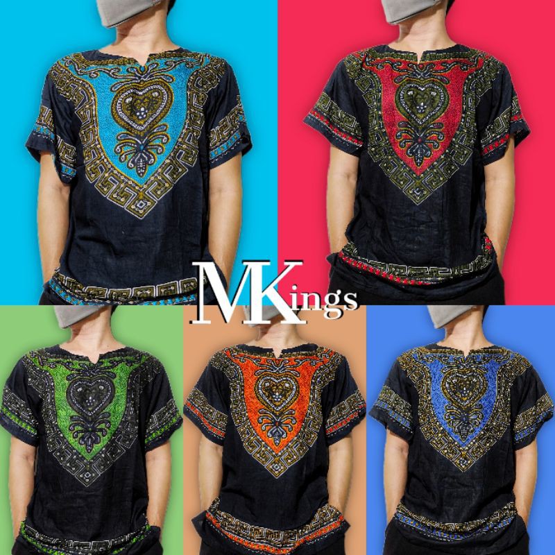 BOHEMIAN SHIRT / DASHIKI SHIRT / BOHO BLACK | Shopee Philippines