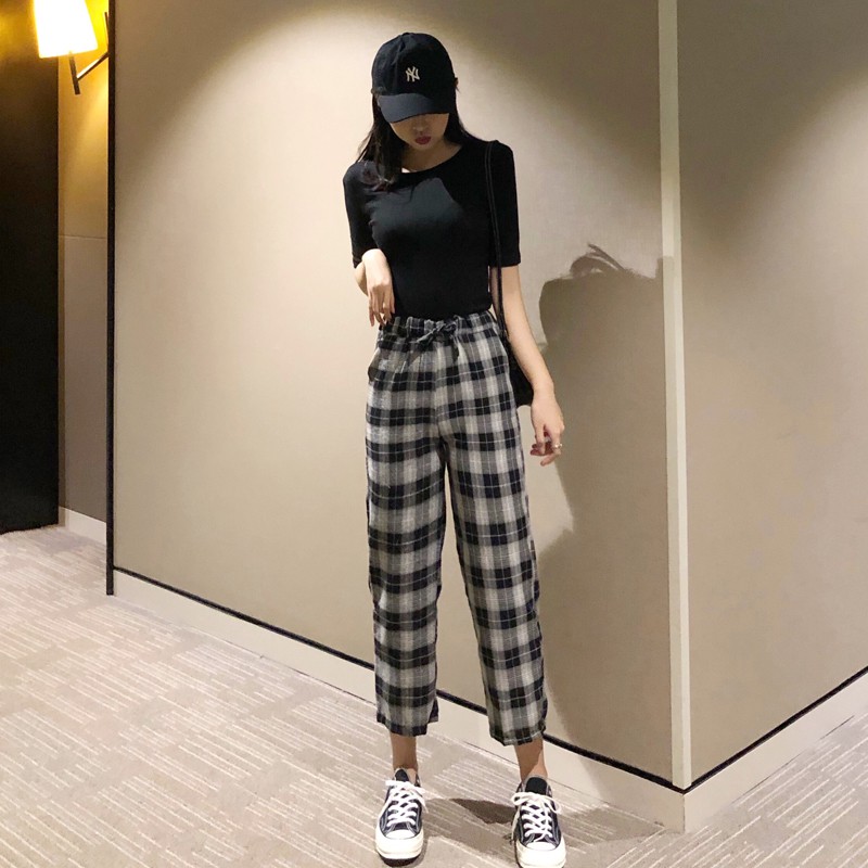 plaid pants shopee