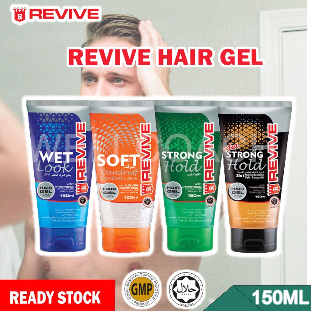 Revive Hair Gel 150ml Strong Hold Wet Look & Extra Strong Hold Gel