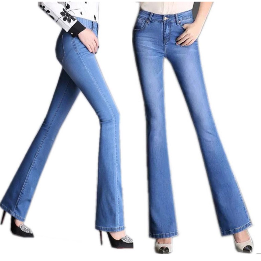 Korean jeans boot cut umbell jeans | Shopee Philippines