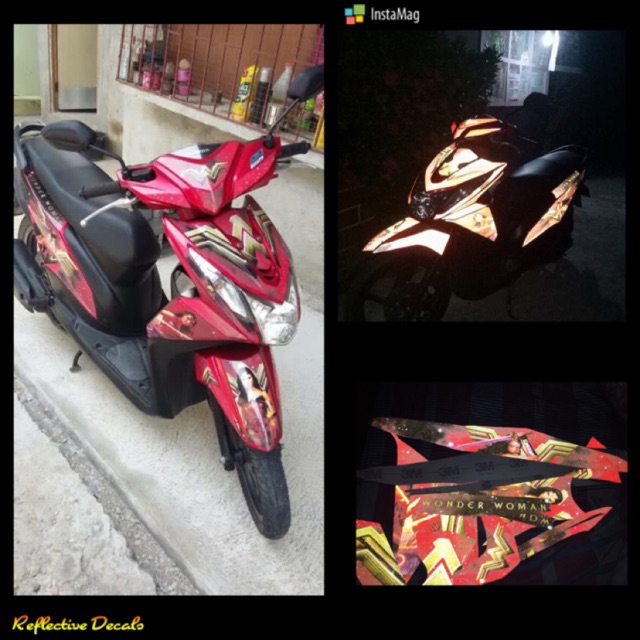 Reflective Motorcycle Decals Honda Beat Fi V1 With Free Mini