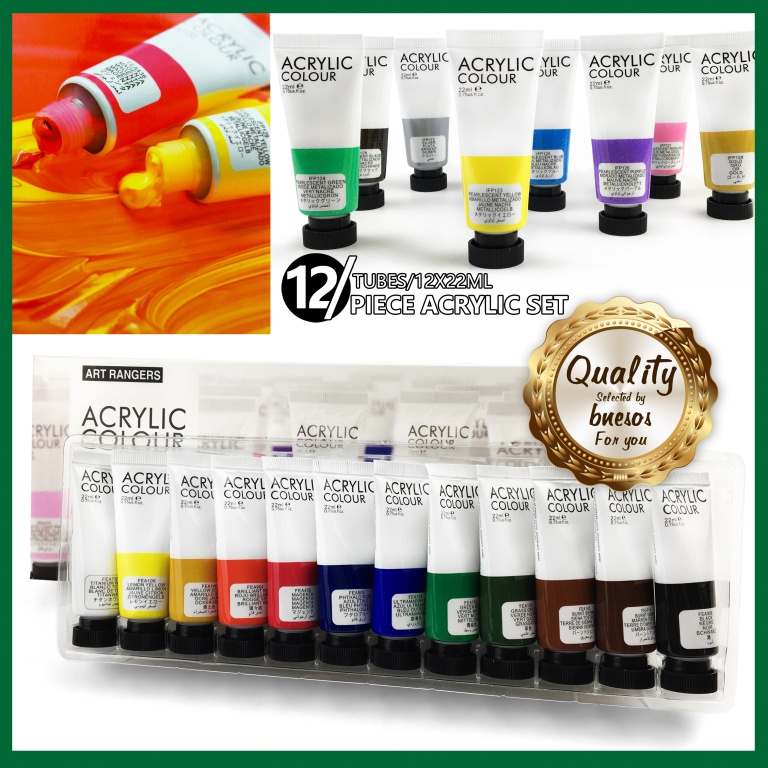 bnesos Art Rangers Acrylic Colors Acrylic Paint Acrylic Colour 12Cols ...