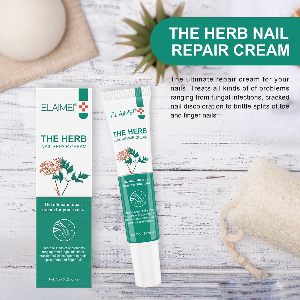 2021 ELAIMEI nail care cream nail repair cream onychomycosis nutrition cream  Herbal ingredients 15g DXY | Shopee Philippines