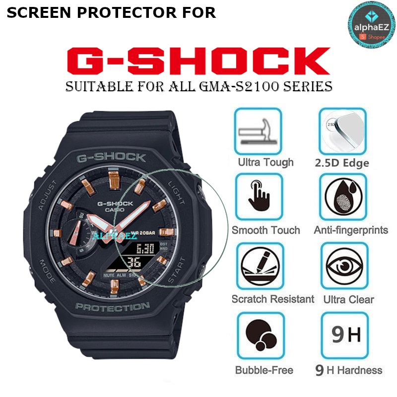 Casio G-Shock GMA-S2100 Mini TMJ Series 9H Watch Screen Protector Cover GMAS2100 Tempered Glass Scratch Resistant