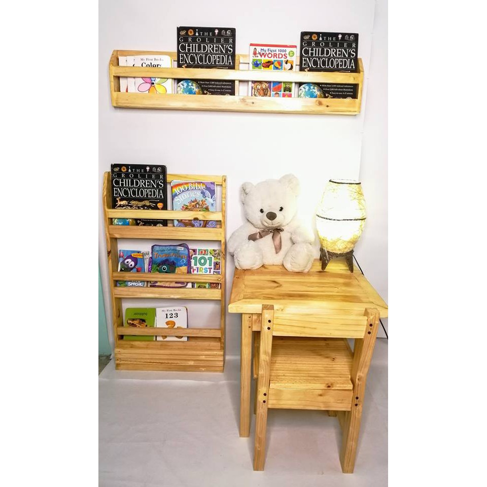 Babysm Kids Wooden Study Table And Chair Shopee Philippines