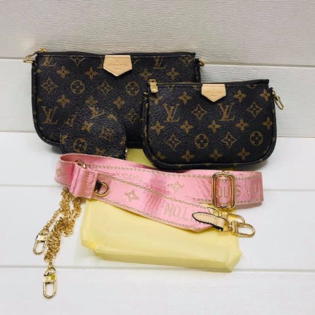 LV FAVORITE Sling bag 3 in 1 set Louis Vuitton W/receipt COD | Shopee ...