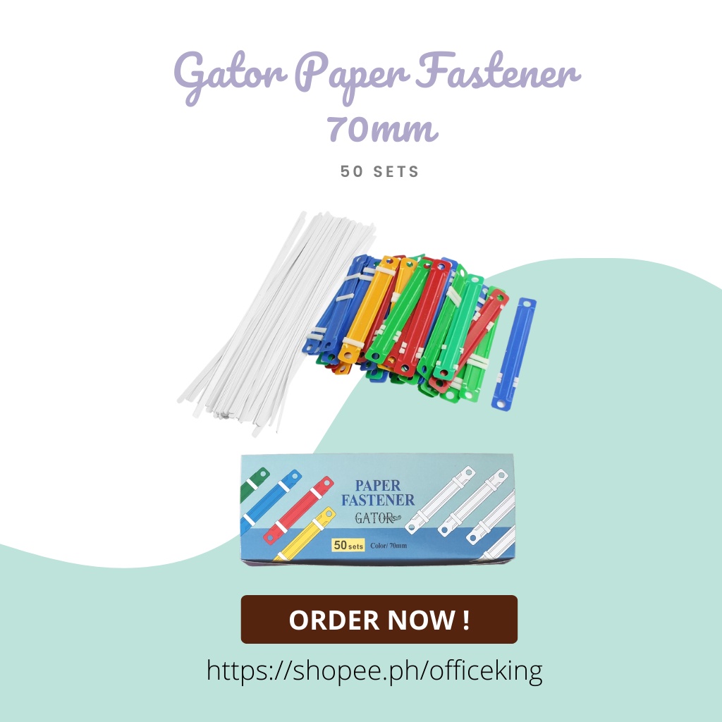 Paper Fastener Plastic 50 sets Shopee Philippines