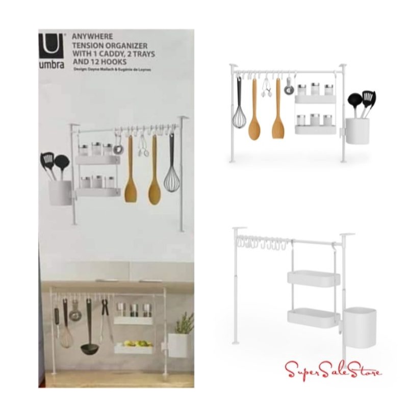 Umbra Anywhere Kitchen Tension Organizer Shopee Philippines