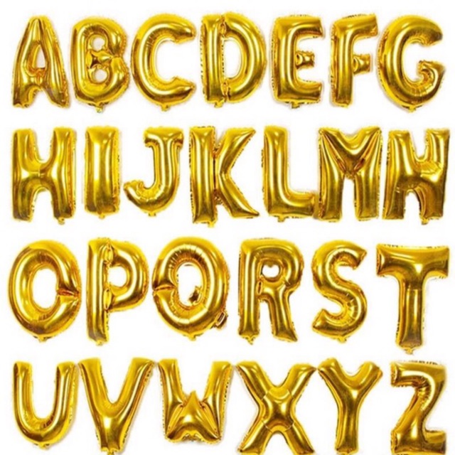 balloons with letters of the alphabet