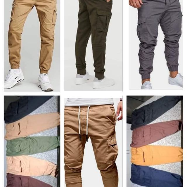 mens cargo pants beige