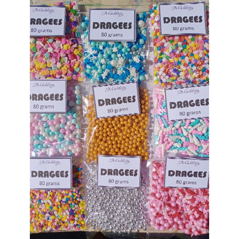 80g (A) Edible Candy Dragees Sprinkles | Shopee Philippines