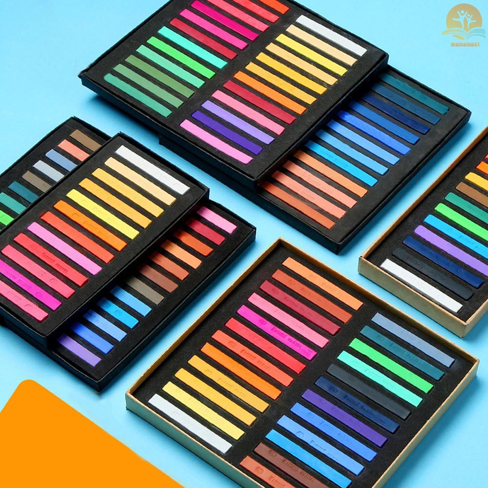 Ready stock Square Pastel Set 12/24/36/48 Colors Soft Dry Pastel Artist Chalk Pastel Sticks Non