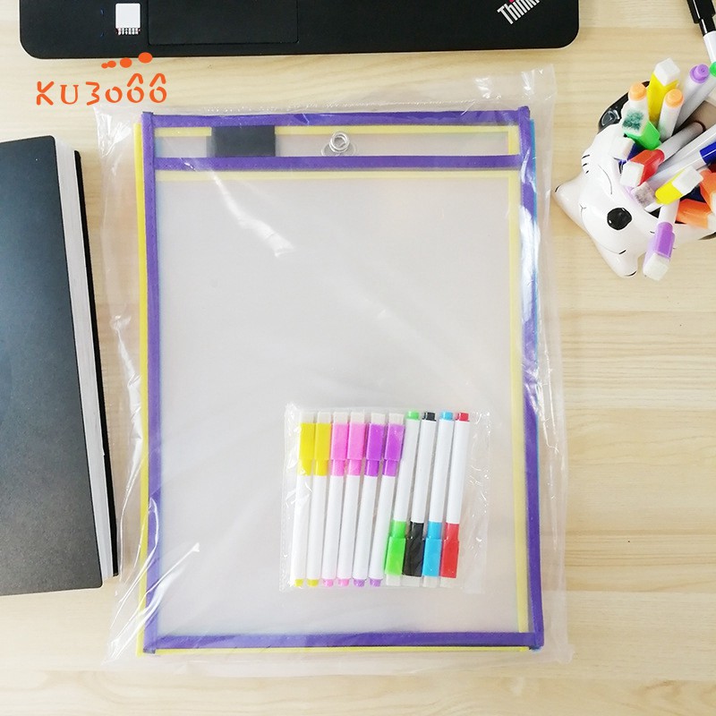 transparent bag with writing