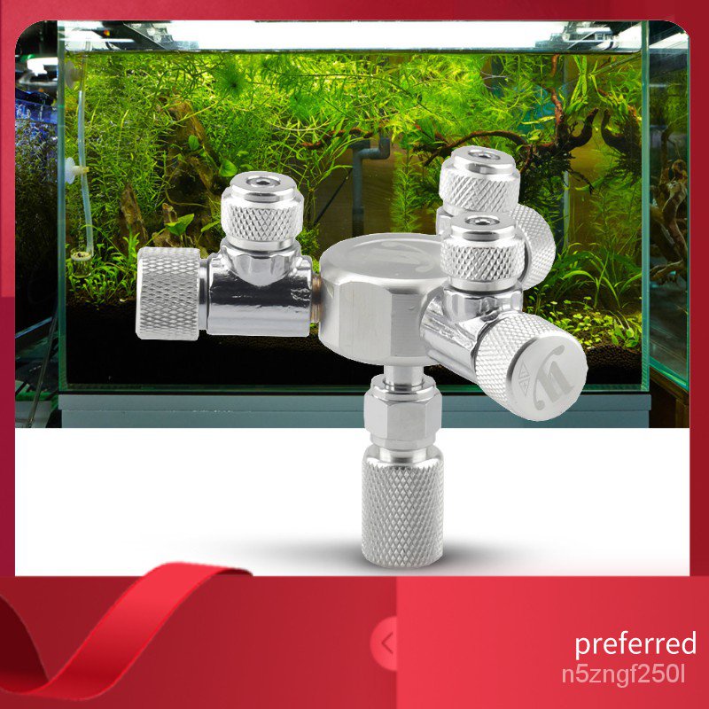 Aquarium Tank CO2 Splitter Regulator Distributor Needle Fine Adjusting Valve for CO2 Regulator