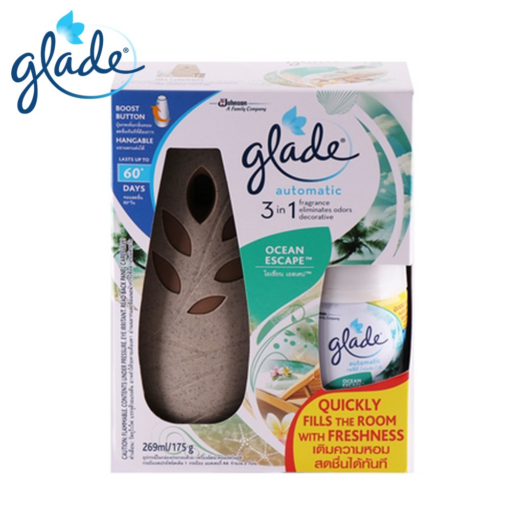 Glade 3 In 1 Automatic Spray Air Freshener Ocean Escape