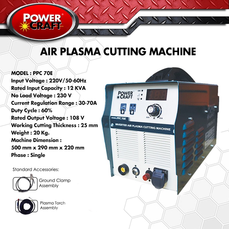 Powercraft Air Plasma Cutting Machine (PPC 70E) Shopee Philippines