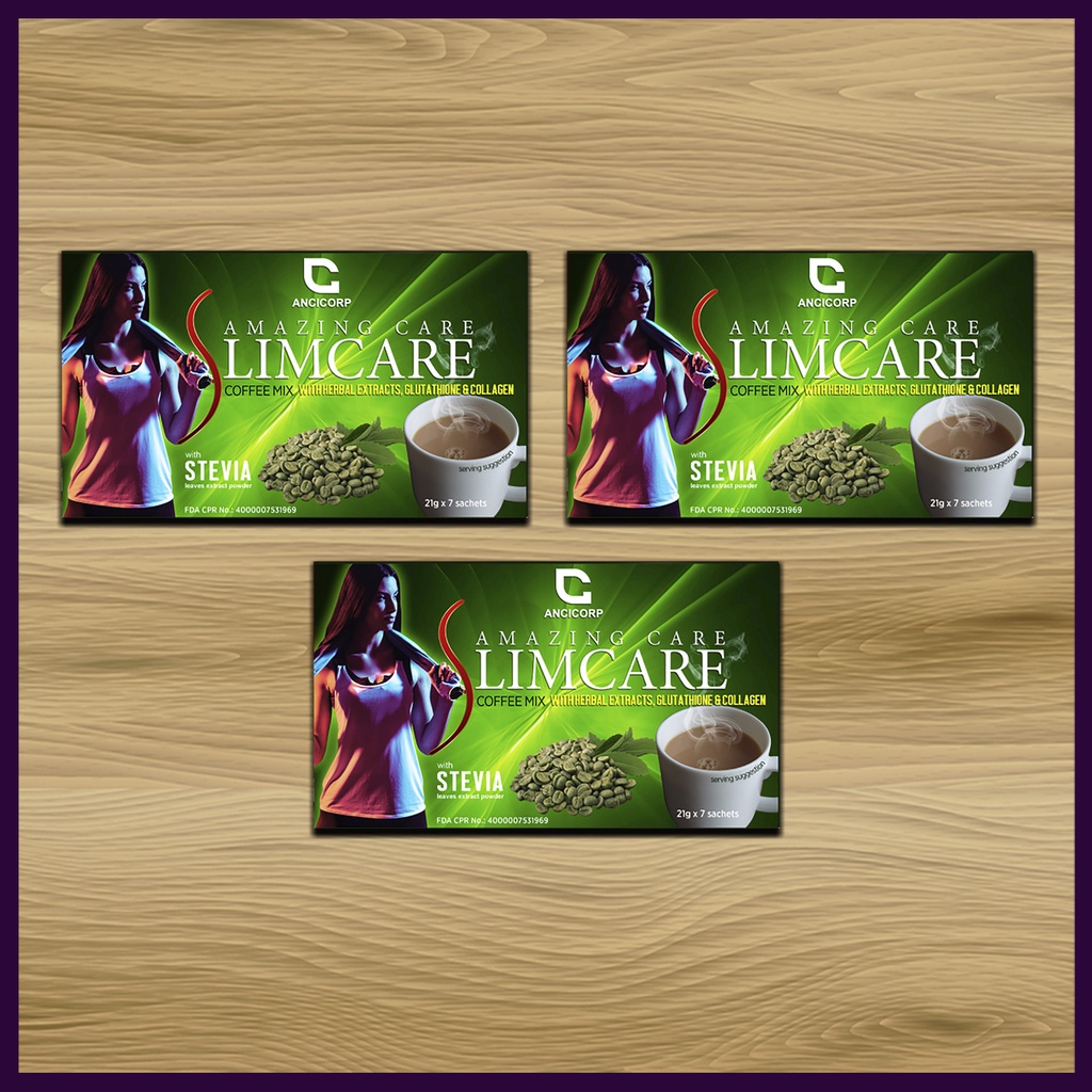 2+1 Slimcare Coffee Mix with Gluta & Collagen (147 grams, 7 sachets