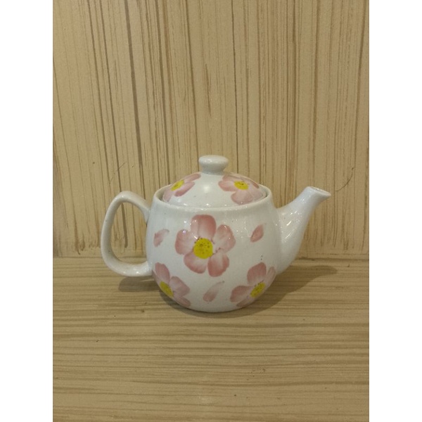 Japanese Vintage Style Microwavable Porcelain Teapot with Strainer