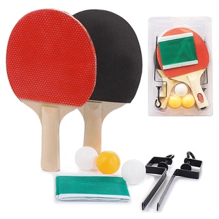 URBN-TOYS 5pc Table Tennis Ping Pong Set 2 Balls Two Star 2 wooden Bats Paddle Zip Bag Carry Case 