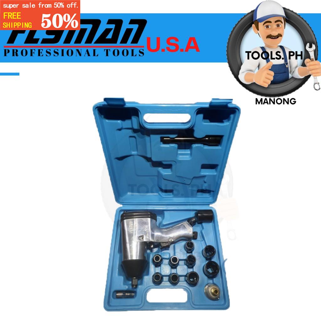 Jrshopeeph Air Impact Wrench Drive Original Flyman Usa For Motorcycle Mechanic Tool Set