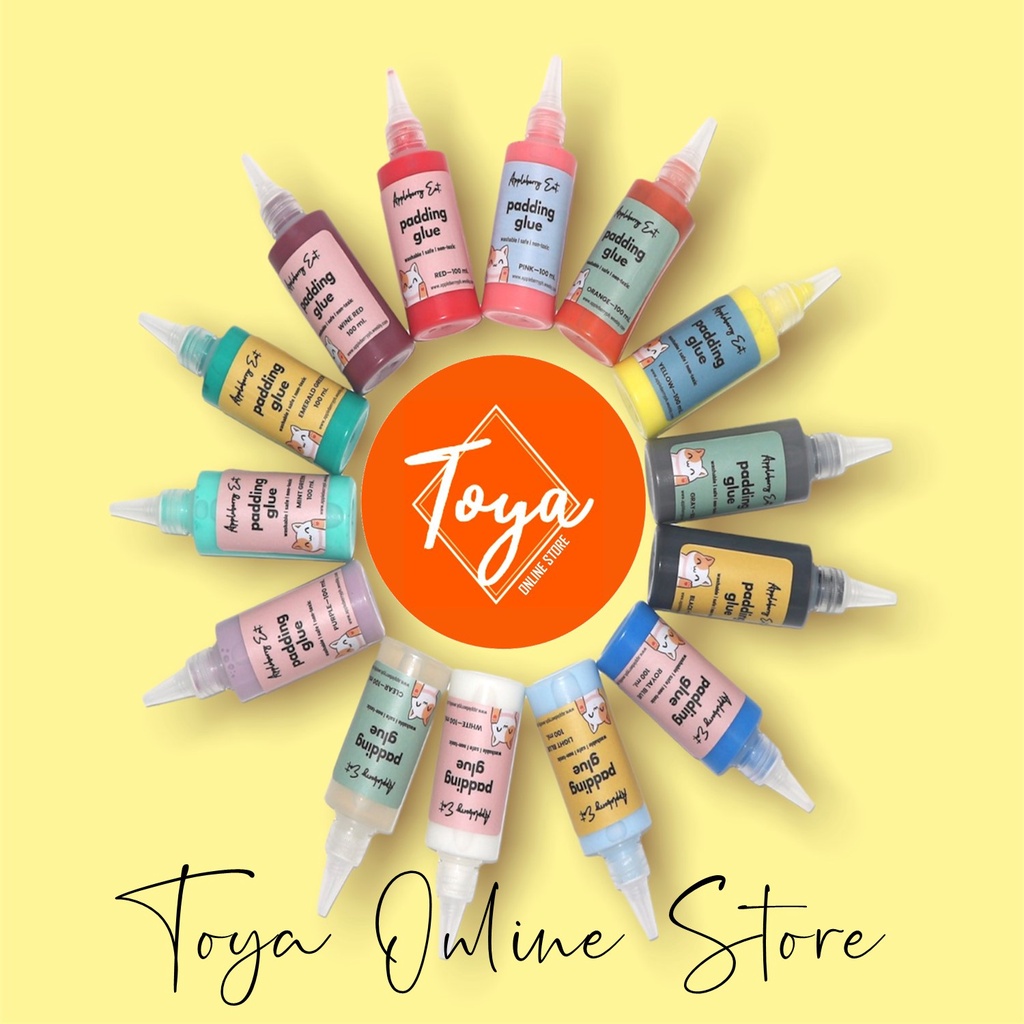 Colored Padding Glue for notepads in squeeze bottle 100ml Shopee