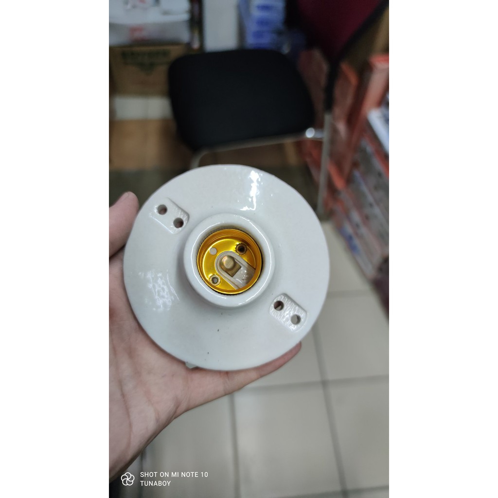 Ceramic Porcelain Bulb Receptacle 4 Inches (Bukilya) READ DESCRIPTION