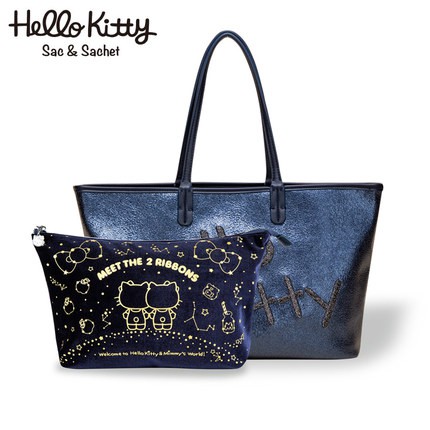 large blue tote bag