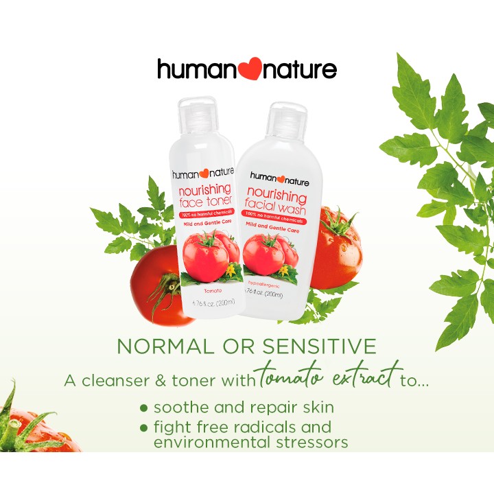 human nature tomato facial wash