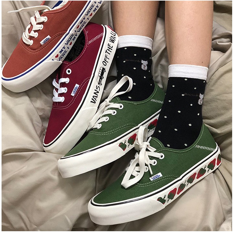 VANS Authentic Strawberry Green Wine Red School Bus Dirty Orange Canvas  Shoes VN0A3MU6VL9 LE LA | Shopee Philippines