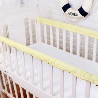 Non Static Baby Bed Rail Cover Protecter Button Design Crib