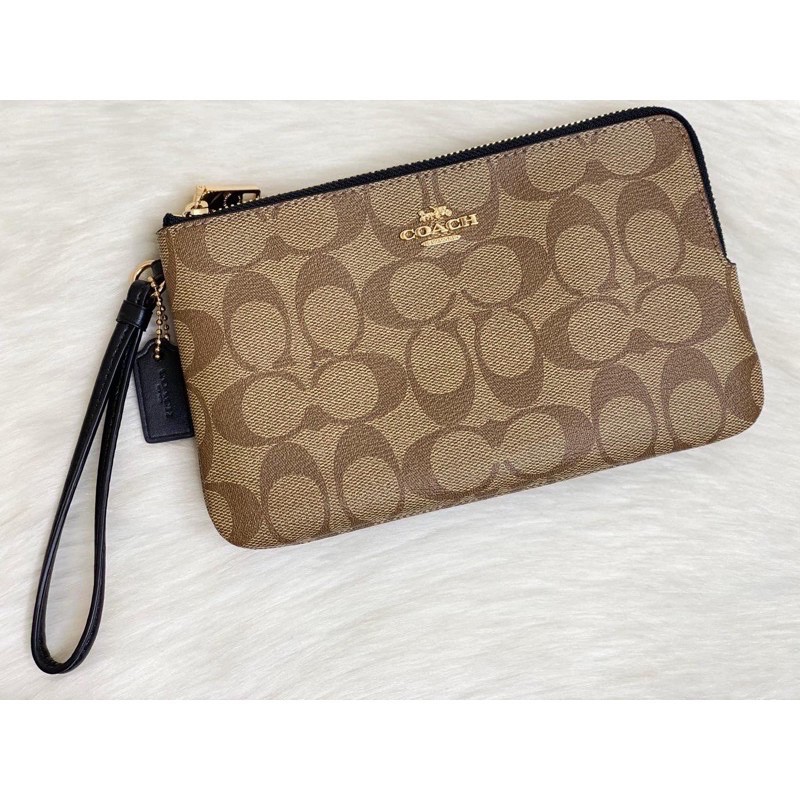 COACH | Large Double Corner Zip Wristlet In Signature Canvas | Women's  Wallet | Original and On hand | Shopee Philippines
