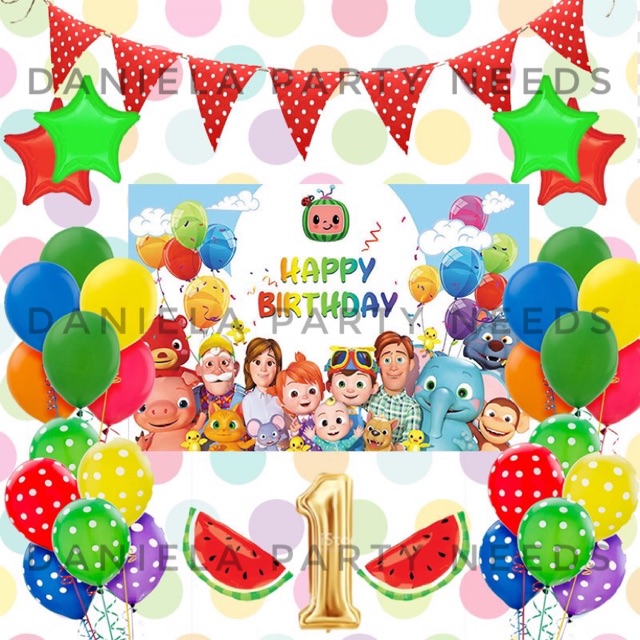 Cocomelon Theme Birthday Decoration Set | Shopee Philippines