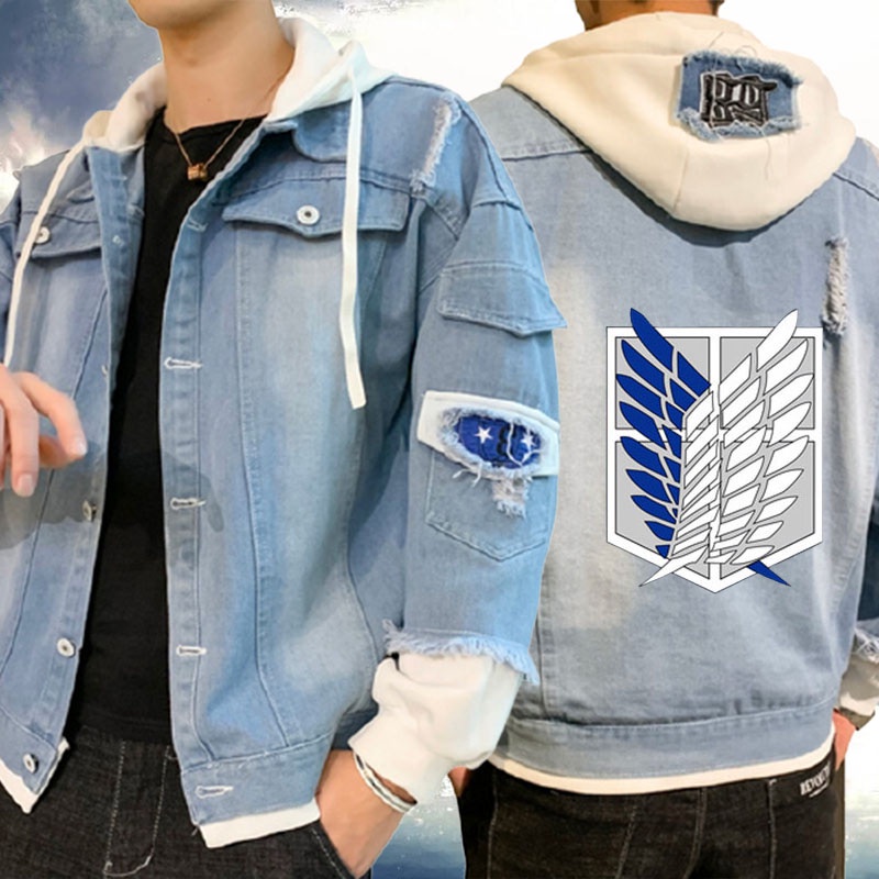 attack on titan jeans jacket