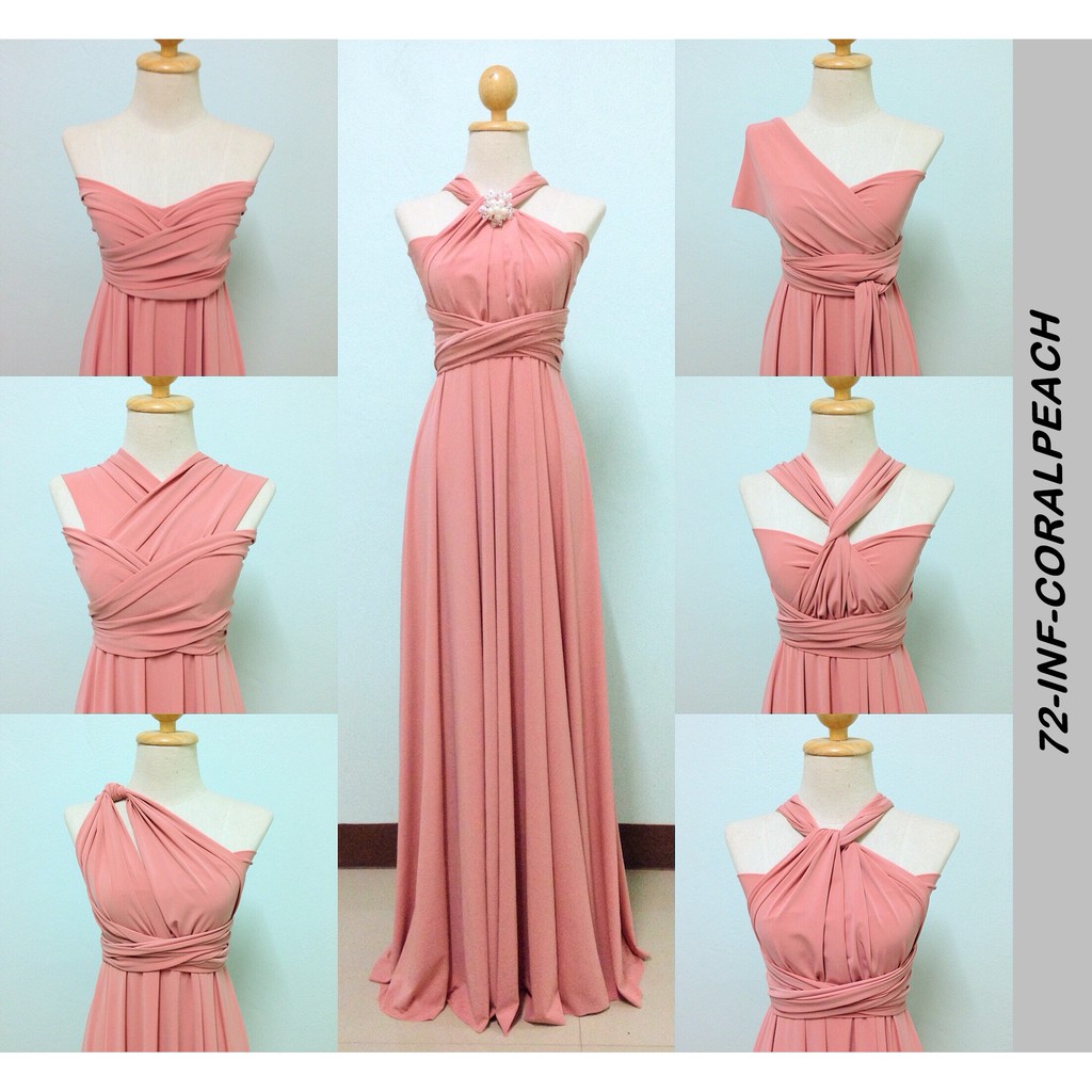 infinity dress light peach