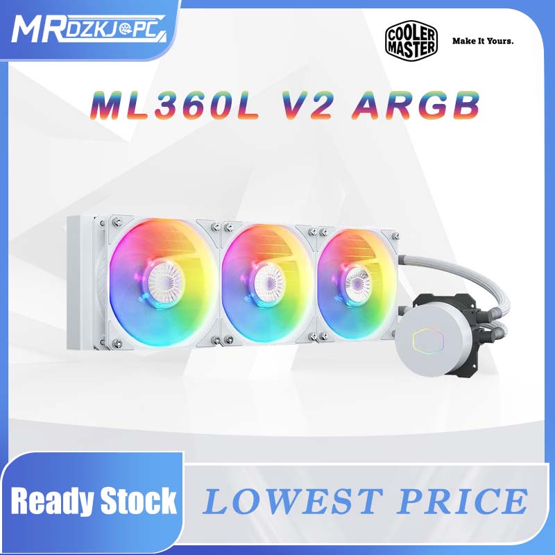 Cooler Master ML360L V2 ARGB White CPU Liquid Cooler Computer Case