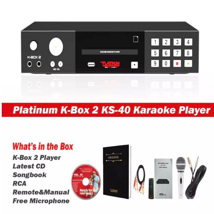 Platium K Box 2 Karaoke Videoke Player W Free Mic Usb Shopee Philippines