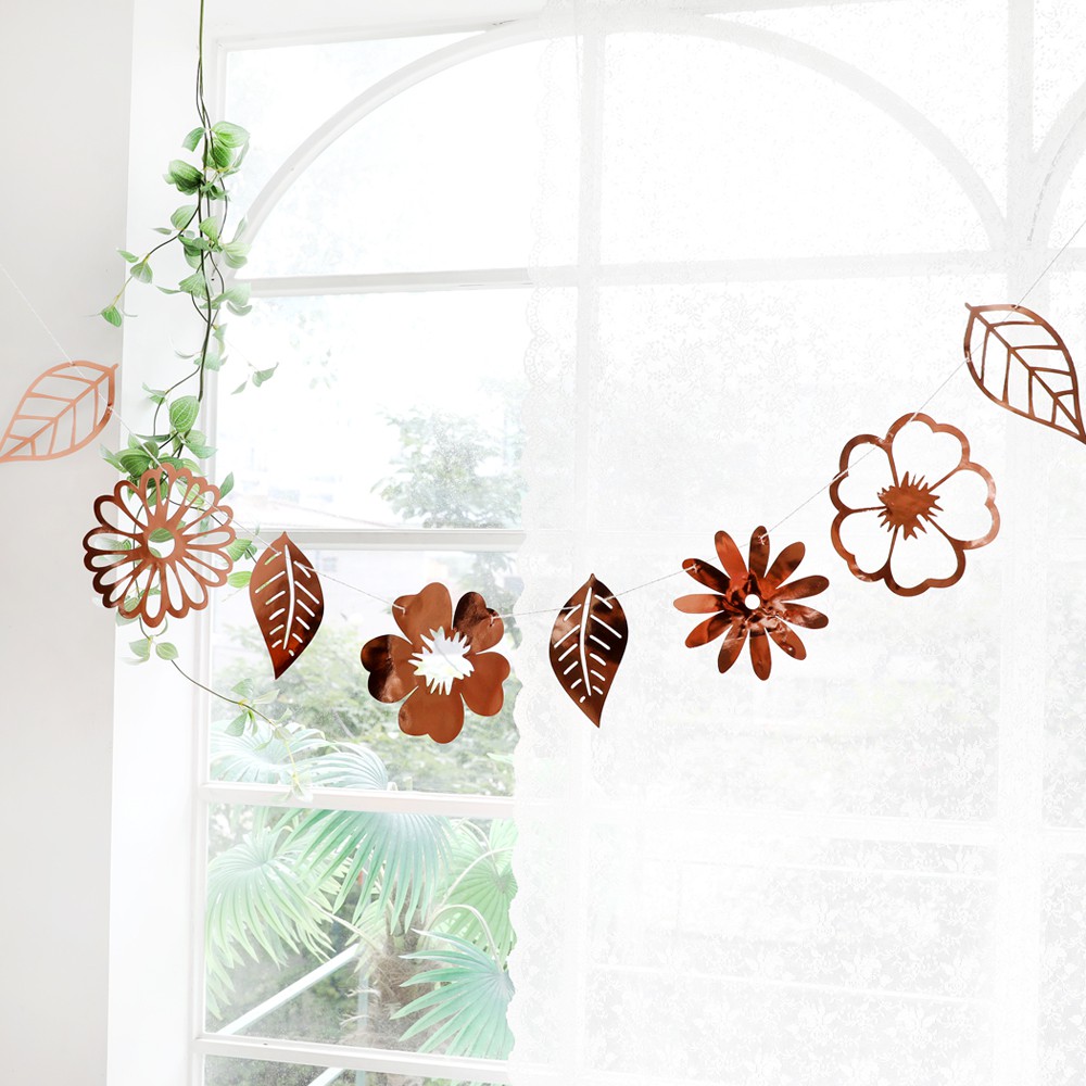 Rose Gold Botanical Garland Flower Garland Bridal Shower Bride To Be Shopee Philippines