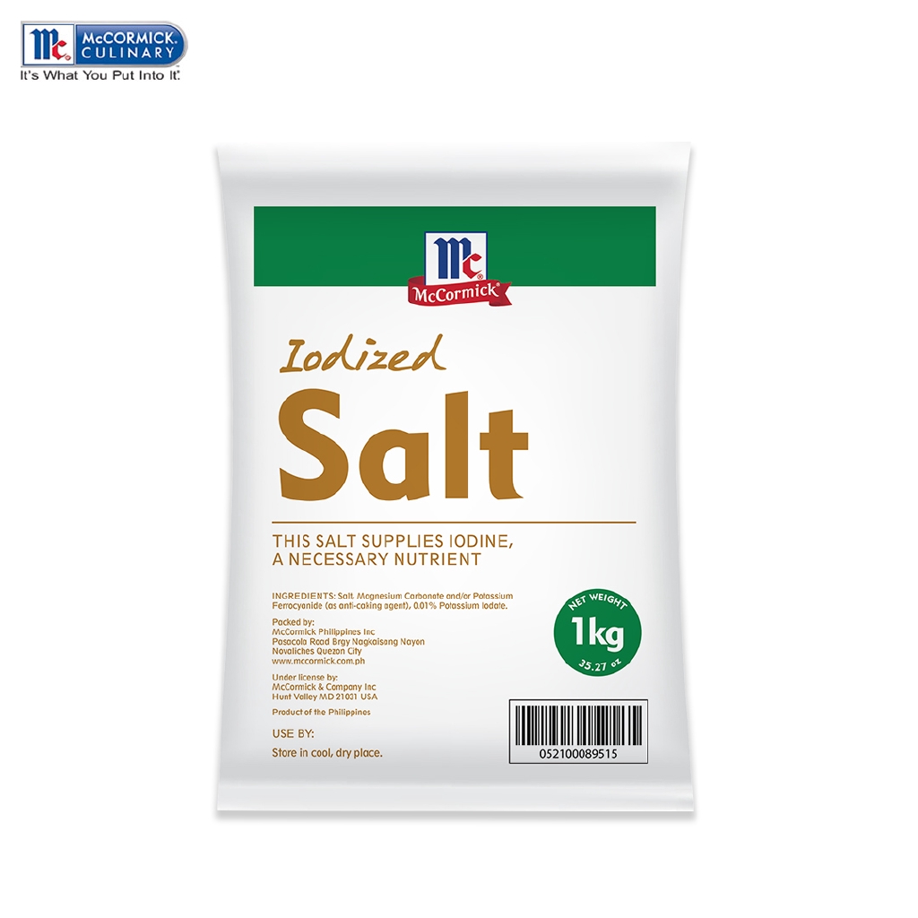 Mccormick Iodized Salt 1kg Shopee Philippines