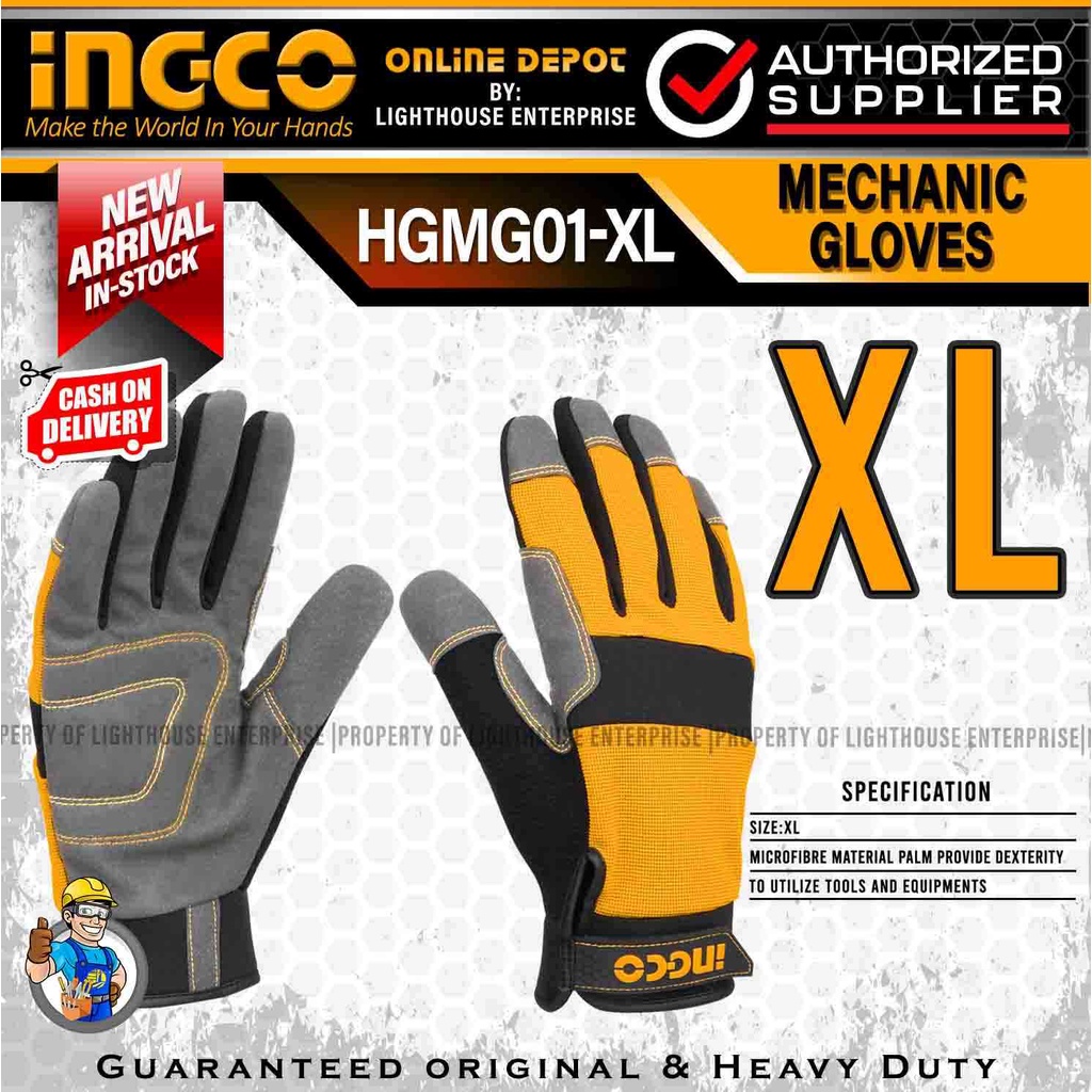 INGCO Microfibre Mechanic Gloves (HGMG01XL) *LIGHTHOUSE ENTERPRISE