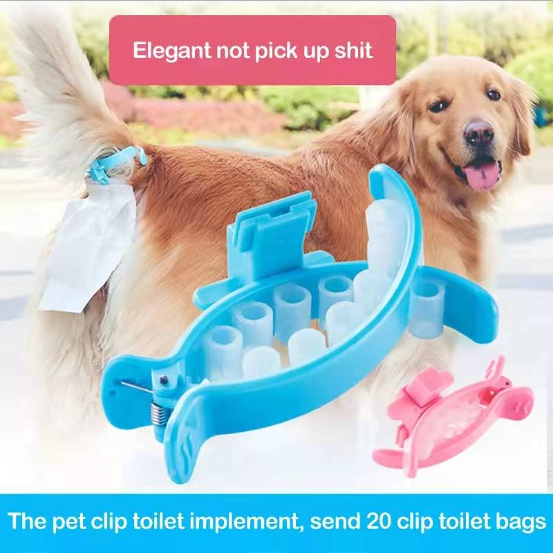 【Pety Pet】Pet Dog Waste Bag Dispenser Creative Puppy Toilet Picker With Tail Clip 20PCS Cats Waste Poop Bag Portable Garbage Cleaning Tool #2