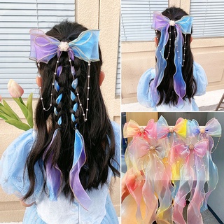 Bowknot Hair Tie for Kids Girl Children's Braided Hair Ropes Ribbon Flower Hairpins Hair Accessories