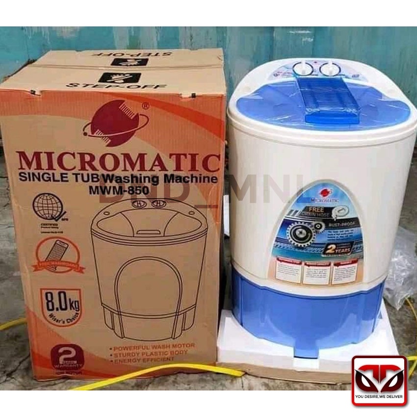 Dandd Micromatic Mwm 850 80kg Washing Machine Single Tub Shopee