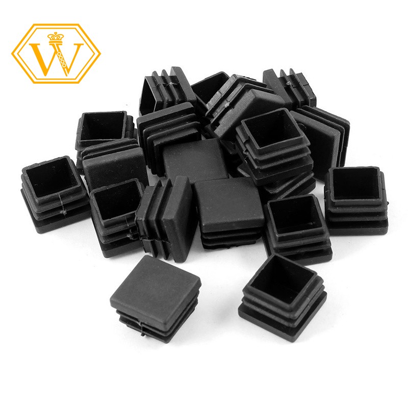 4 of 25mmx25mm Plastic End Caps for metal box section