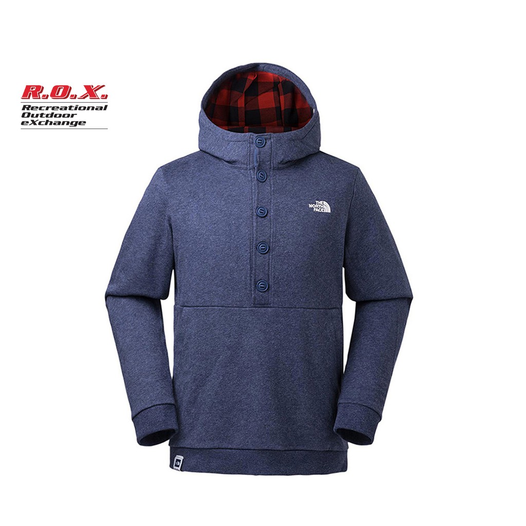 north face button hoodie