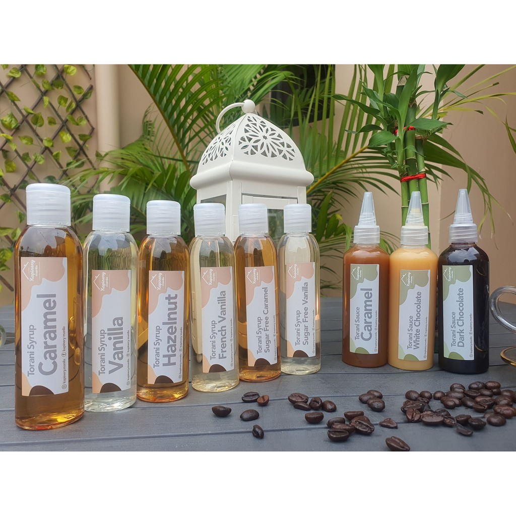 (TRN) COFFEE SYRUPS & SAUCES SAMPLER KIT (2 SYRUPS / 3 SAUCES) Shopee