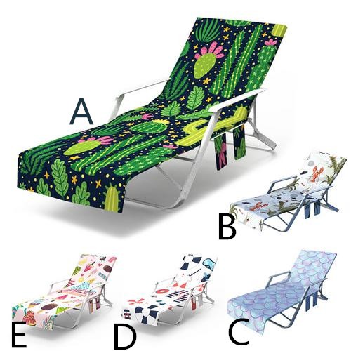 lounge chair cover with pockets