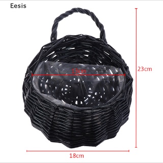 Eesis Willow Flower Basket Horticultural Wall Decoration Hanging Basket Wall Hanging PH #9