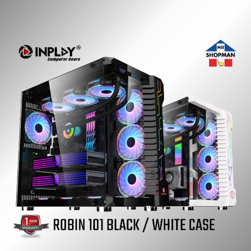 Inplay Robin 101 Tempered Glass Desktop Computer Pc Case Shopee