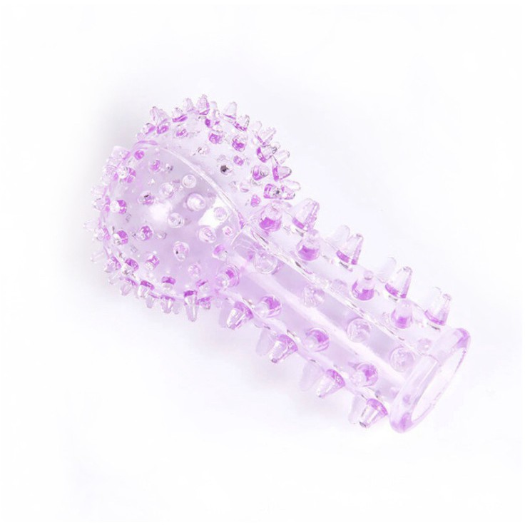 Condom Couples Flirting With Barbed Finger Cots Female Spiked Finger